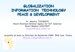 GLOBALIZATION INFORMATION  TECHNOLOGY PEACE &amp; DEVELOPMENT