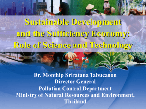 Sustainable Development and the Sufficiency Economy: Role of Science and Technology