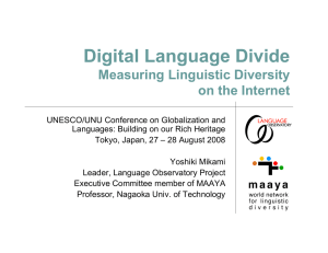 Digital Language Divide Measuring Linguistic Diversity on the Internet