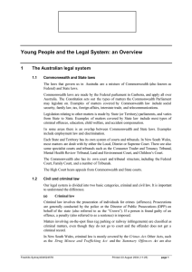 Young People and the Legal System: an Overview 1