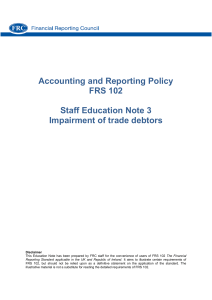 Accounting and Reporting Policy FRS 102 Staff Education Note 3