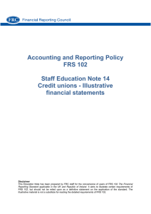 Accounting and Reporting Policy FRS 102 Staff Education Note 14