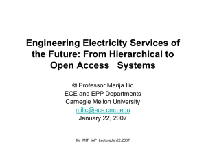 Engineering Electricity Services of the Future: From Hierarchical to ©