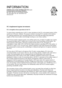 INFORMATION SCA implements hygiene investments