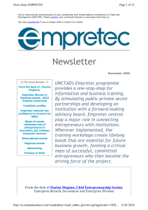 Page 1 of 12 News from EMPRETEC
