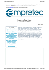 Page 1 of 8 News from EMPRETEC