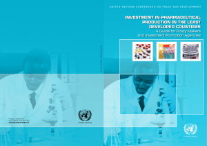 Investment In PharmaceutIcal ProductIon In the least develoPed countrIes