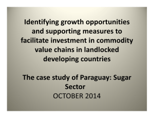 Identifying growth opportunities and supporting measures to facilitate investment in commodity