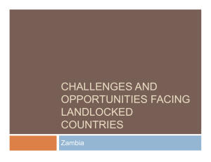 CHALLENGES AND OPPORTUNITIES FACING LANDLOCKED COUNTRIES