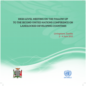 HIGH-LEVEL MEETING ON THE FOLLOW-UP LANDLOCKED DEVELOPING COUNTRIES