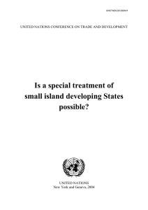 Is a special treatment of small island developing States possible?
