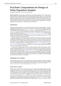 PracTools: Computations for Design of Finite Population Samples C R