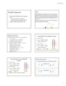 hitt Phy2049: Magnetism 6/10/2011