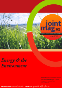 joint mag Energy &amp; the Environment