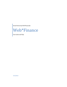 Web*Finance  Drexel University Web*Financials User Guide and FAQs