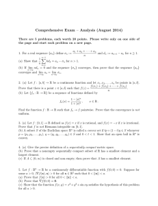 Comprehensive Exam – Analysis (August 2014)