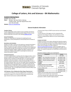 College of Letters, Arts and Sciences – BA Mathematics