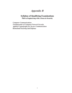 Appendix B  Syllabus of Qualifying Examinations