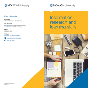 Information research and learning skills More information