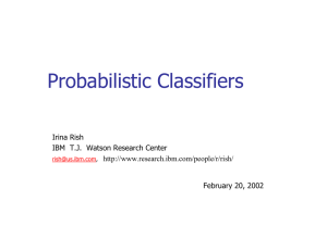 Probabilistic Classifiers