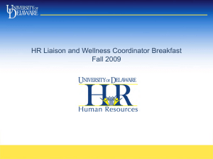 HR Liaison and Wellness Coordinator Breakfast Fall 2009
