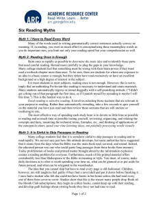 Six Reading Myths