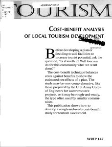 _ _ OF LOCAL TOURISM DE\,QPMENT COST-BENEFIT ANALYSIS