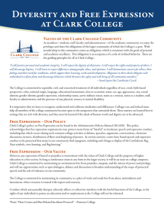 Diversity and Free Expression at Clark College