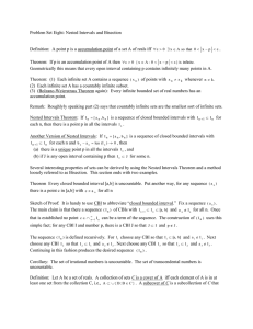 Problem Set Eight: Nested Intervals and Bisection