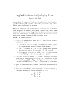 Applied Mathematics Qualifying Exam January 12, 2007
