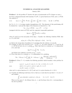 NUMERICAL ANALYSIS QUALIFIER January, 2014 Problem 1. In this problem P