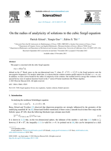 On the radius of analyticity of solutions to the cubic... ScienceDirect Patrick Gérard , Yanqiu Guo