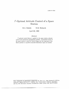 Il-Optimal  Attitude  Control  of  a ... Station D.M.  Richards M.A.  Dahleh