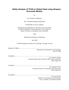 Safety Analysis of TCAS on Global Hawk using Airspace Encounter Models