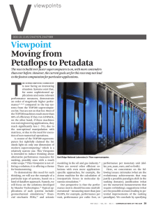 V Viewpoint moving from petaflops to petadata