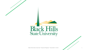 Black Hills State University * Board of Regents * December... 1