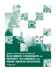 BLUE RIBBON COMMISSION PROPERTY TAX BURDENS SMART GROWTH INCENTIVES ON