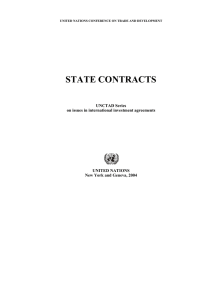 STATE CONTRACTS  UNCTAD Series on issues in international investment agreements