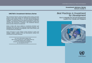 Best Practices in Investment for Development Lessons from Canada and Singapore