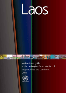 Laos An investment guide to the Lao People’s Democratic Republic Opportunities and Conditions