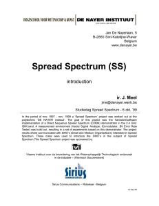 Spread Spectrum (SS) introduction ir. J. Meel