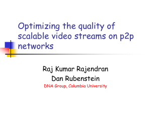 Optimizing the quality of scalable video streams on p2p networks Raj Kumar Rajendran