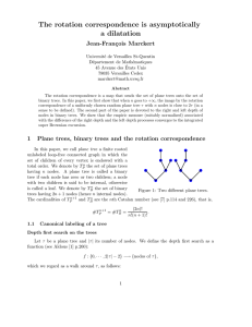 The rotation correspondence is asymptotically a dilatation Jean-Fran¸ cois Marckert