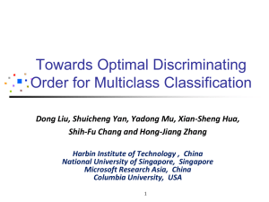 Towards Optimal Discriminating Order for Multiclass Classification