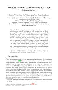 Multiple-Instance Active Learning for Image Categorization  Dong Liu