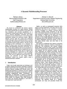 A  Dynamic  Multithreading  Processor