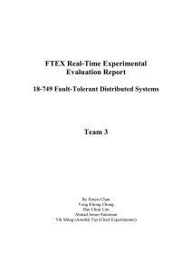 FTEX Real-Time Experimental Evaluation Report Team 3