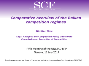 Comparative overview of the Balkan competition regimes