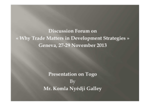 Discussion Forum on « Why Trade Matters in Development Strategies »