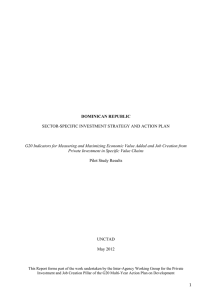     SECTOR-SPECIFIC INVESTMENT STRATEGY AND ACTION PLAN DOMINICAN REPUBLIC